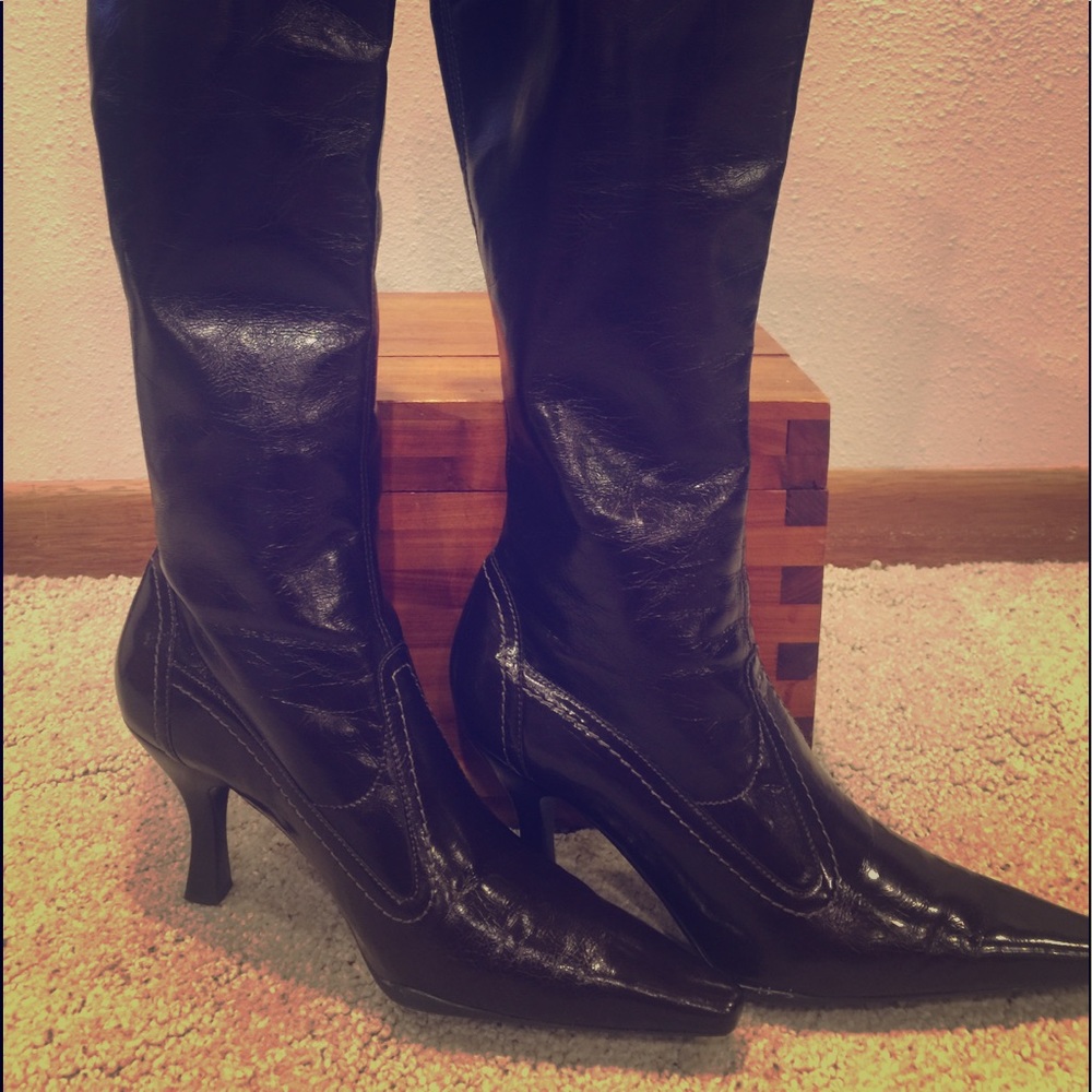Franco Sarto Dark Brown Knee High Boots